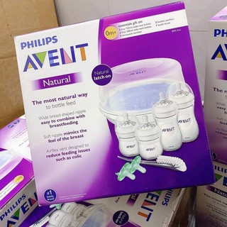Sản xuất tại anh-máy tiệt trùng hơi nước vi sóng philips avent scf271 kèm giá úp bình vô khuẩn