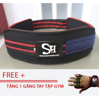 Đai lưng mềm, Đai lưng cứng tập GYM, Đai lưng thể hình hỗ trợ tập nặng các bài mông đùi, squat tặng 1 găng tay tập GYM