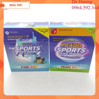 Fine Sport Drink Powder & Prado Sport Drink Powder Nước Uống Bù Điện Giải -