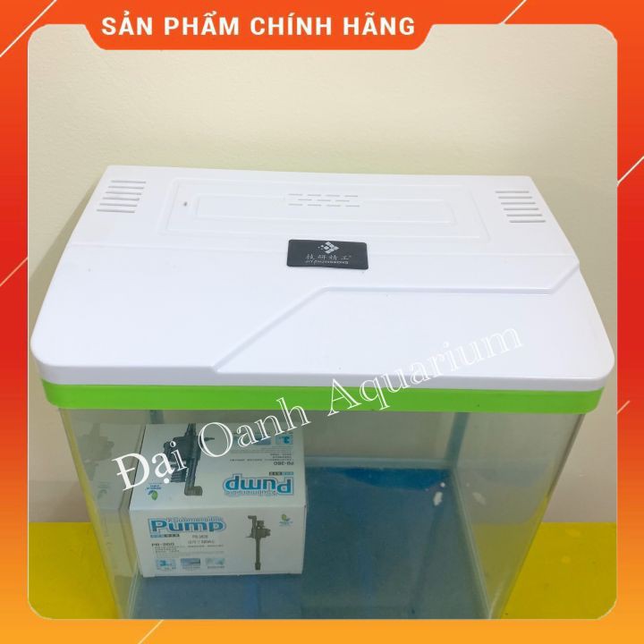 Bể Cá Mini Để Bàn 320A, Kích Thước 32x22x33cm, Bao Gồm Đèn Led 3 Màu Và Hệ Thống Lọc