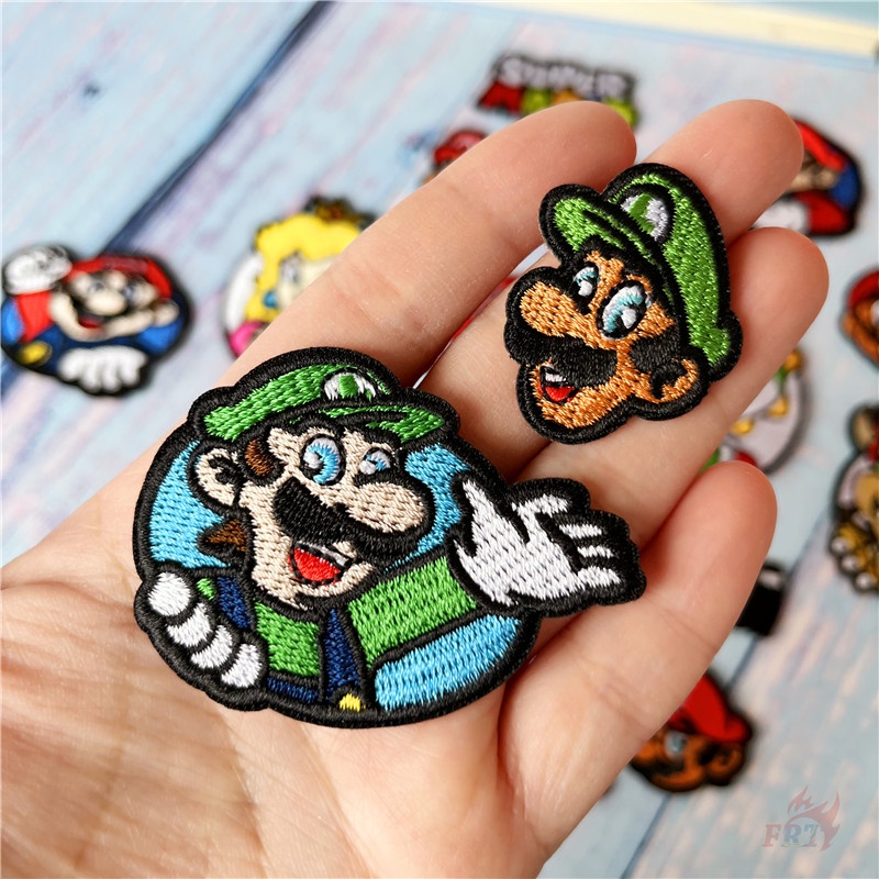 ✿ Super Mario Bros. Miếng Dán Tự Dính Chất Lượng Cao ✿ 1 Miếng Dán Ủi Quần Áo Hình Đầu Lâu Cực Cá Tính