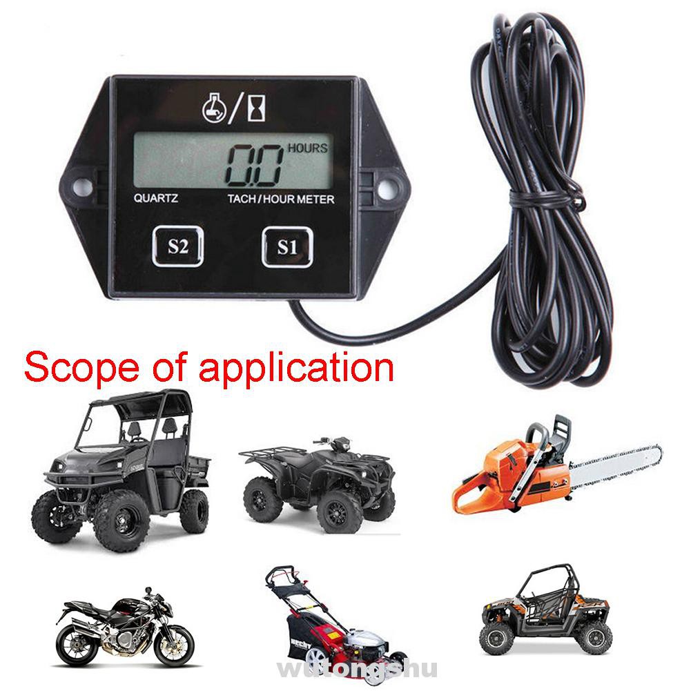 2/4 Course LCD RPM Tachymètre Compte-Tours Digital Bougie d'allumage IP65 Moto