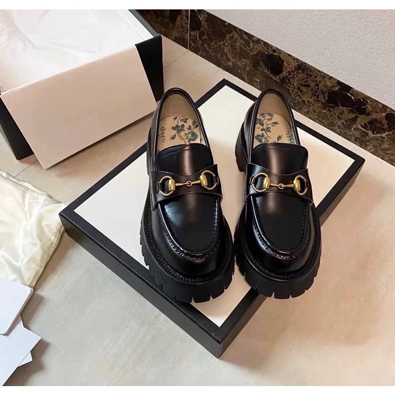 Giày oxford gucci khuy ngang thêu ong [ Hàng order ]