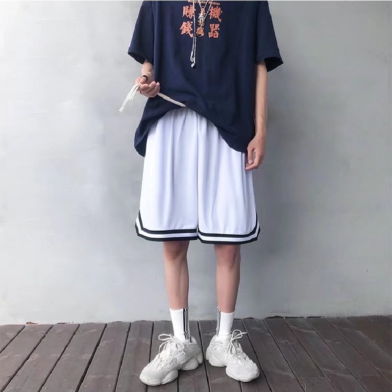 Quần Short Dáng Rộng Lưng Thun Co Giãn Thoải Mái Phong Cách Hàn Quốc Thời Trang Cho Nam Và Nữ size M-2XL