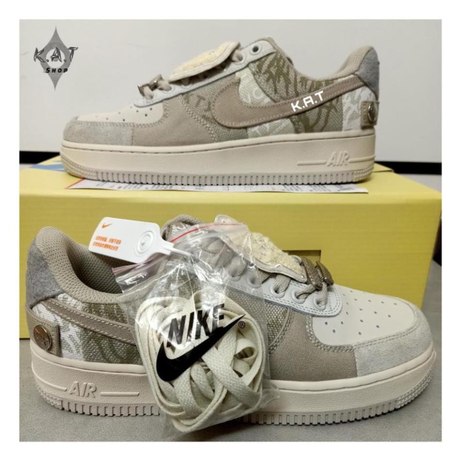 [HÀNG FULL BOX + BILL] Giày Thể Thao/ Sneaker Nam Nữ AF1 Travis Scott Grey White Trắng Xám | BigBuy360 - bigbuy360.vn
