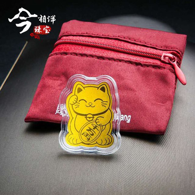 [Có Bán Sỉ] Mèo Thần Tài Dán Ốp - Mạ Vàng Mang Tới Tài Lộc - Chiêu May Mắn - Phong Thủy Cho Người Sử Dụng