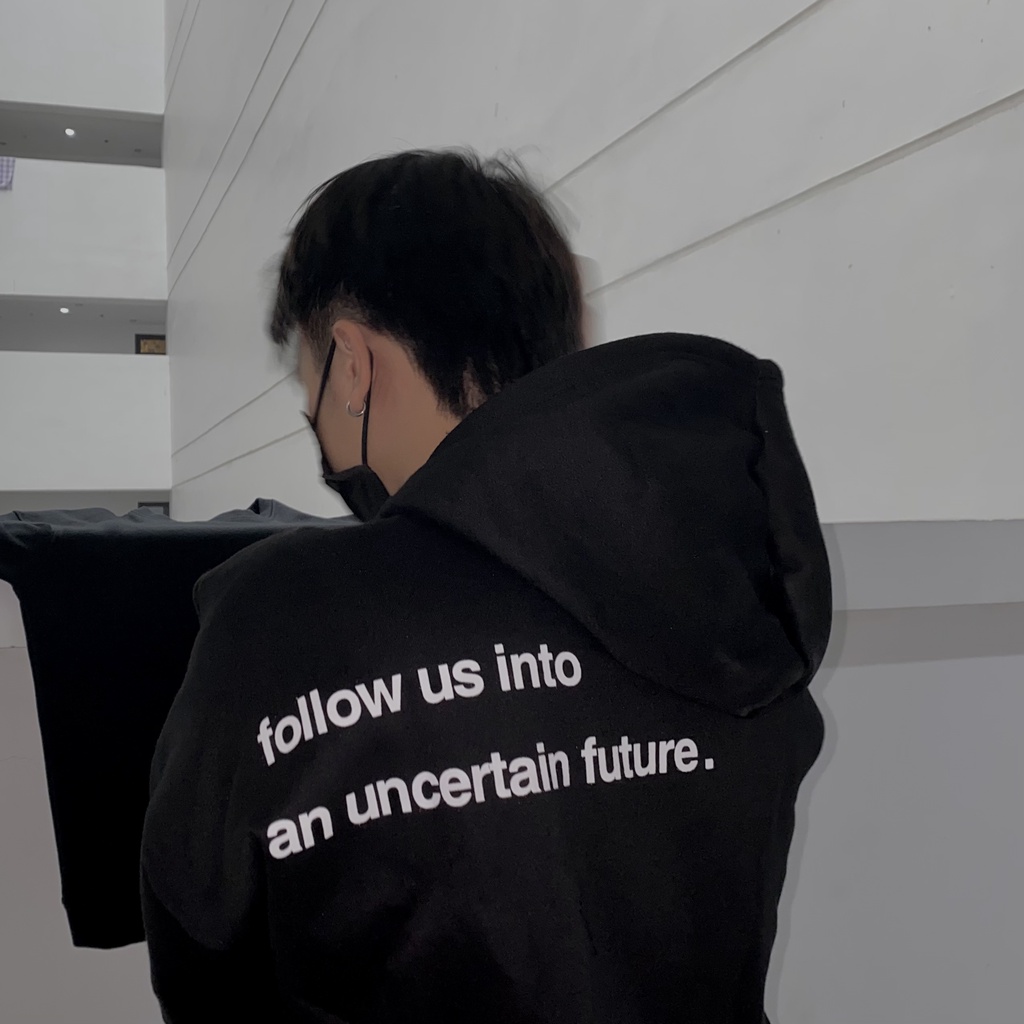 Áo Hoodie Nỉ Bông Unisex Local Brand The Sommet Màu Đen Dày Dặn