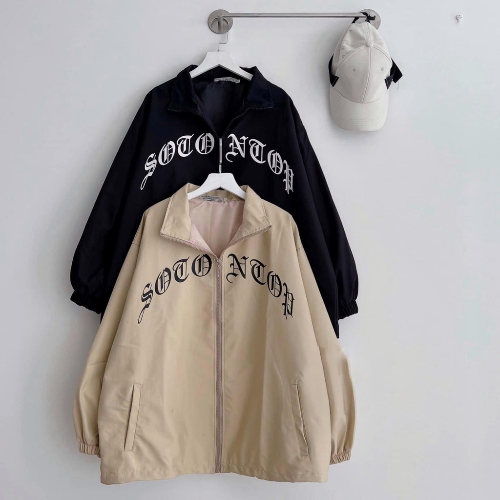 [sẵn]Áo khoác bomber form rộng thêu chữ SO (ảnh thật tại shop) Tanazi Closet