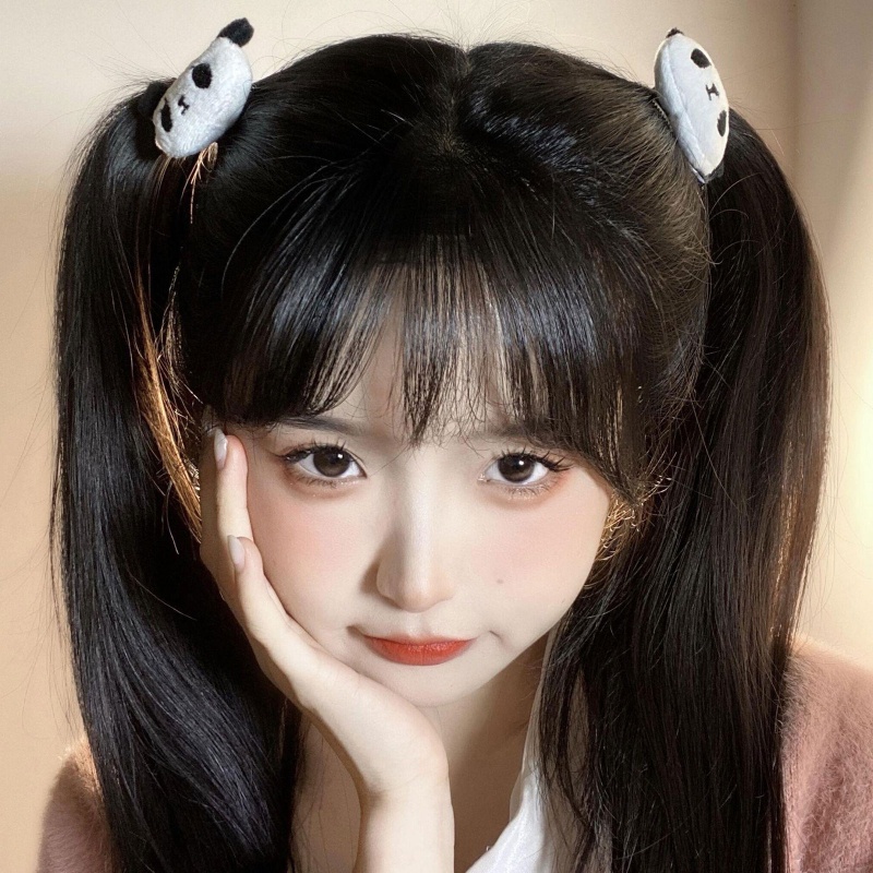 Kẹp Tóc Hình Gấu Trúc Bằng Lông Nhung Dễ Thương Xinh Xắn