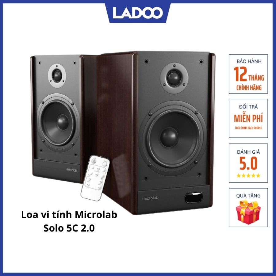 [Mã ELHACE giảm 4% đơn 300K] Loa vi tính Microlab Solo 5C 2.0 - Bảo hành 12 tháng chính hãng