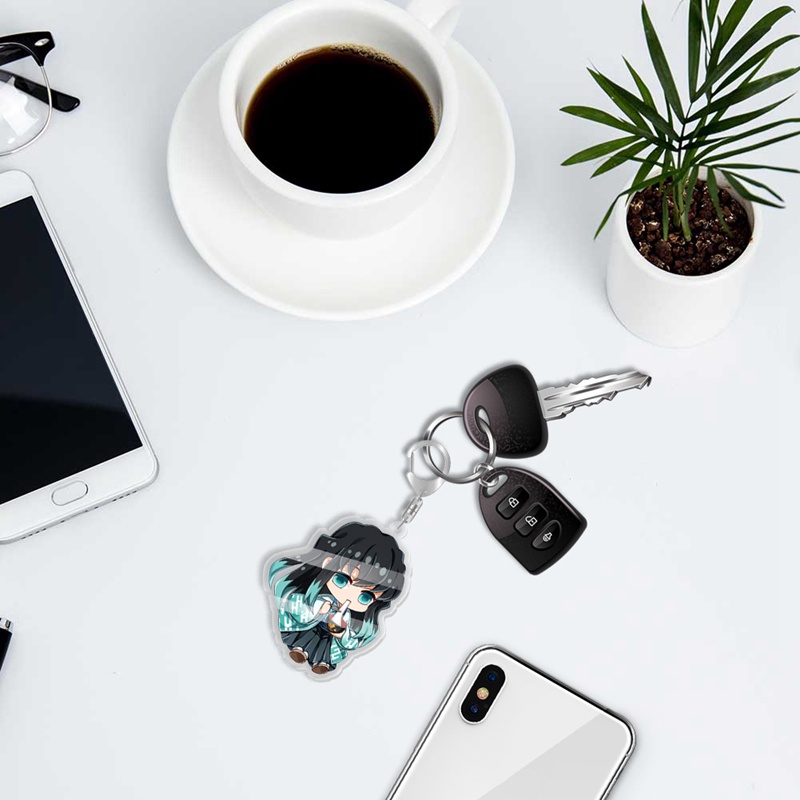 Móc Khóa Nhựa Acrylic Họa Tiết Thanh Gươm Diệt Quỷ Dễ Thương