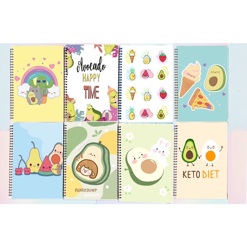 Sổ lò xo quả bơ avocado SLI15 60 trang 17x25cm