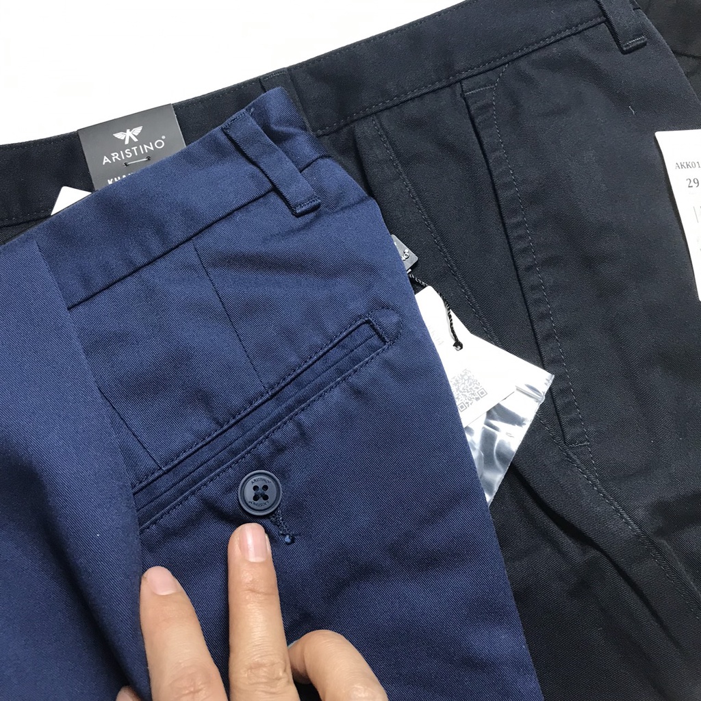 Quần kaki nam Aristino from slim chất coton thấm hút mồ hôi AKK01508