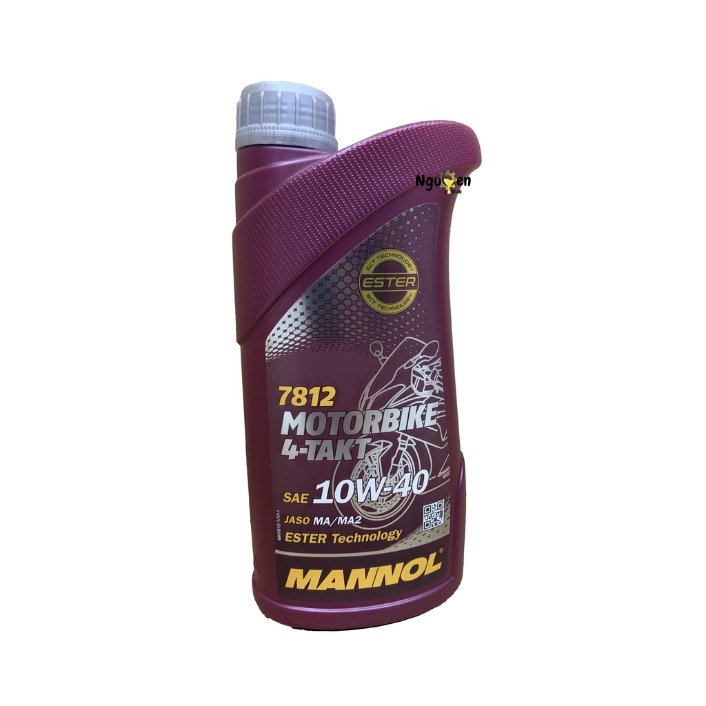 Mannol 4 Takt Motorbike 10w40 1L nhớt tổng hợp công nghệ ester