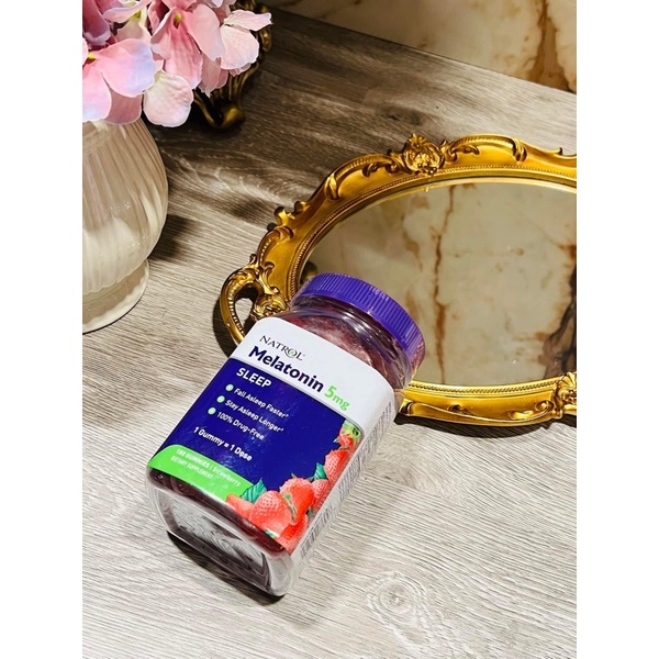 Kẹo dẻo ngủ ngon Natrol Melatonin Gummies 5mg của Mỹ —hỗ trợ giấc ngủ