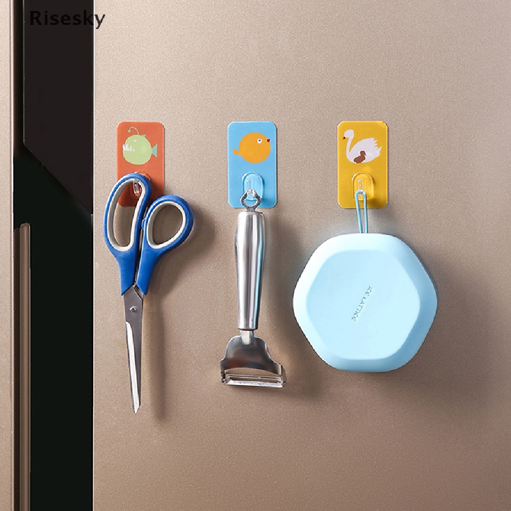 Móc Treo Đồ Dán Tường Không Cần Đục Lỗ Thiết Kế Dễ Thương Tiện Dụng Cho Nhà Bếp