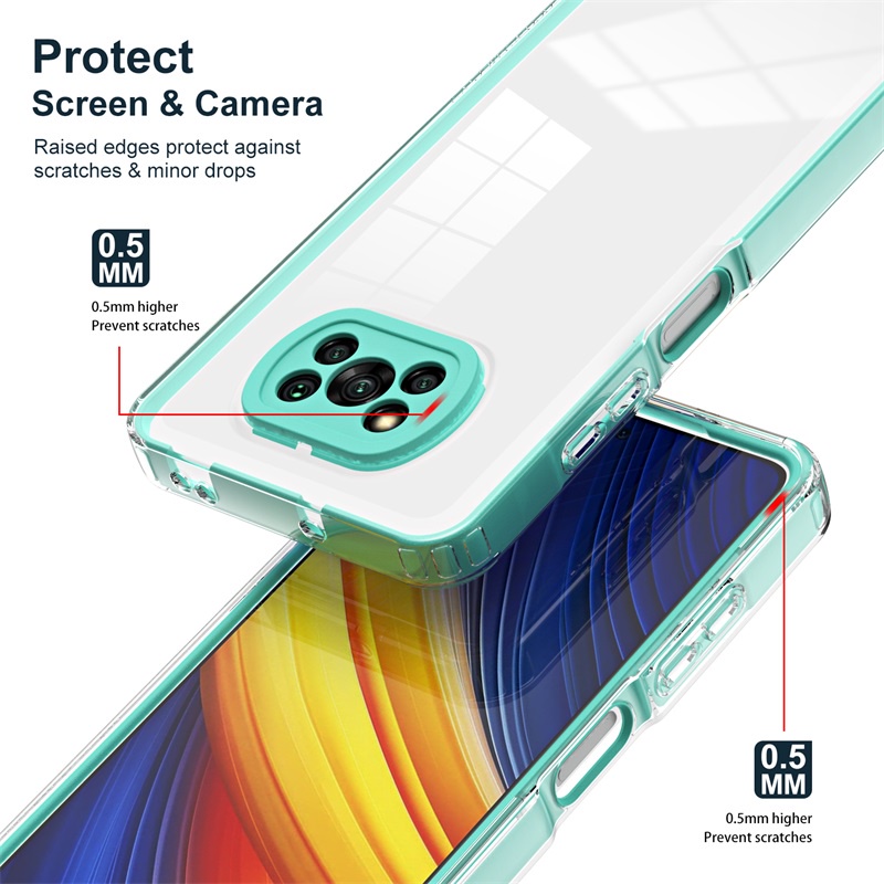 Ốp Điện Thoại TPU + PC 3 Trong 1 Cho Xiaomi POCO X3 NFC X4 X5 M4 Pro M3 GT