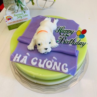 Khuôn Silicon hình con chó nằm dài thân đáng yêu kt khoảng 10cm- Khuôn rau câu...