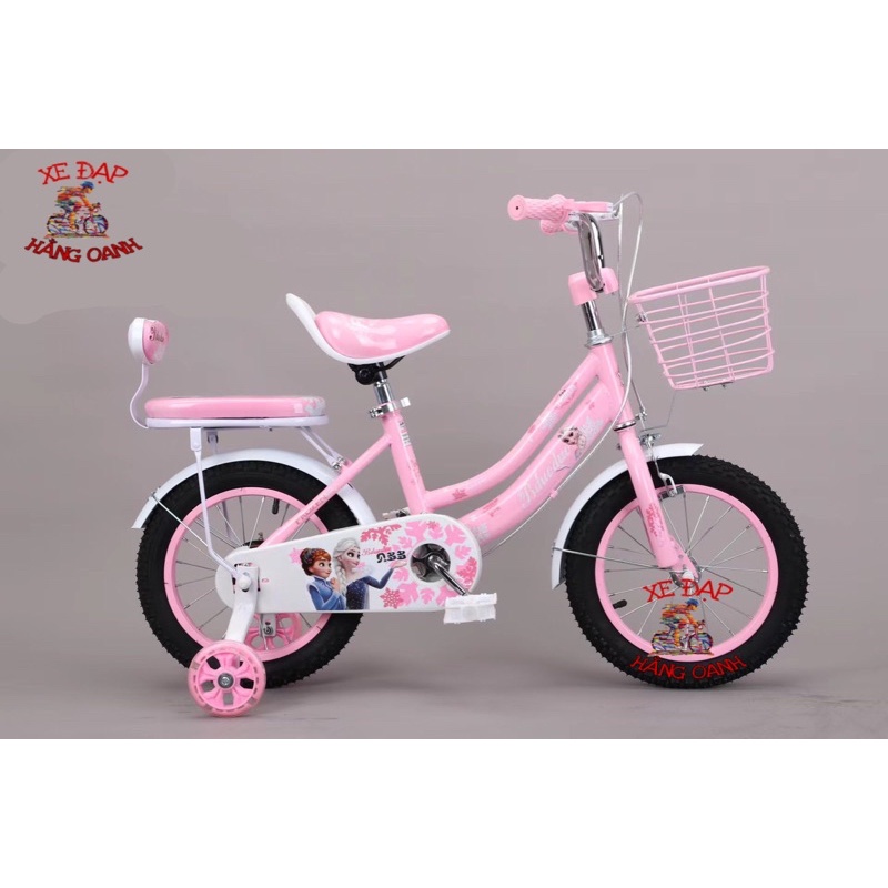 Xe đạp trẻ em có tựa lưng ngồi sau cho bé gái BDF 12-14-16-18inch