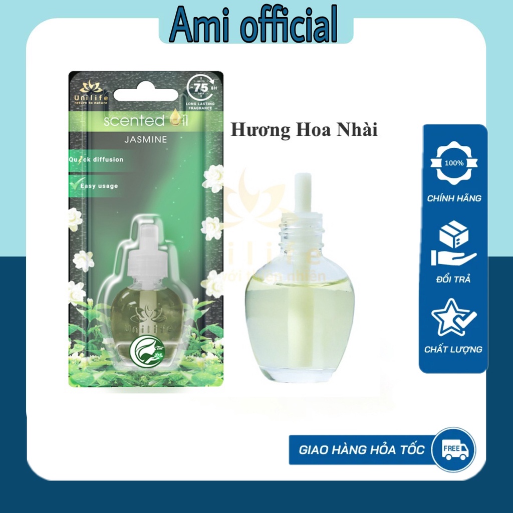 Tinh dầu thiên nhiên Unilife , Tinh dầu xông phòng hương Hoa Nhài, khử mùi hôi, thơm nhẹ nhàng, chai 30ml