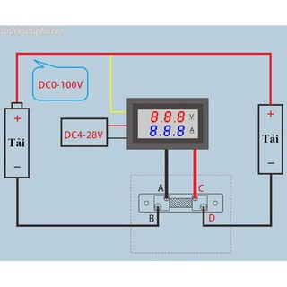 Đồng hồ đo áp và dòng DC - 100A