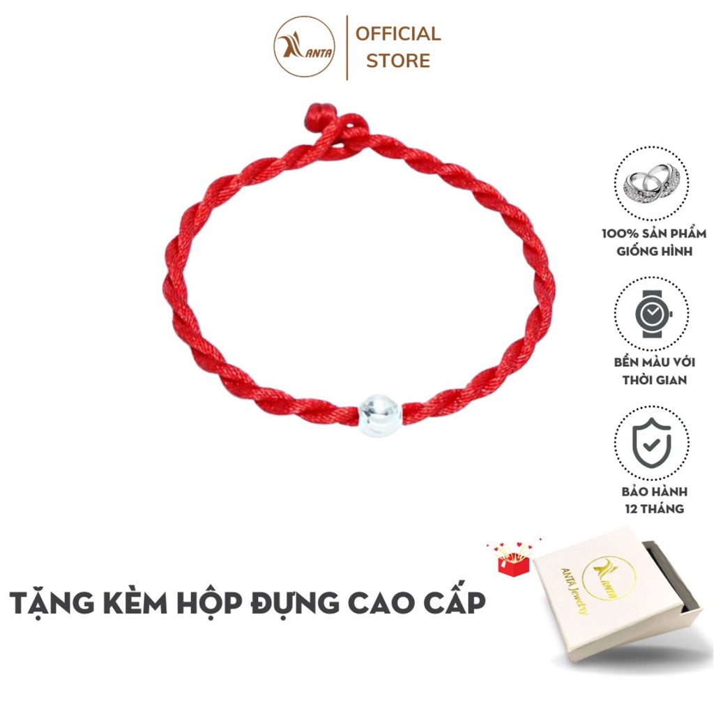 Vòng tay chỉ đỏ hạt bạc 925 ANTA Jewelry ATJ3300