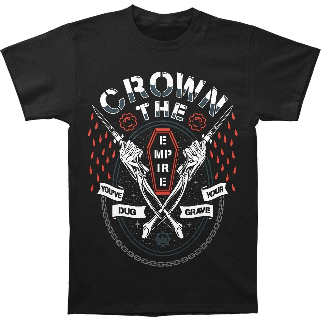 Áo thun Crown The Empire Men Grave Slim Fit màu đen