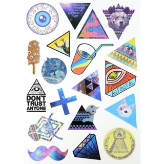 Set sticker pvc chống nước đa sắc