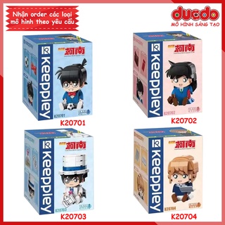 Keeppley K20701 - K20704 Lắp ghép Brickheadz Conan, Ran, Kid, Haibara - Đồ chơi Xếp hình Mô hình Doremon Brick headz