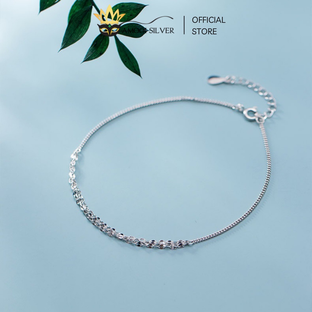 Lắc Chân Bạc S925 Dáng Tua Rua Đoạn Giữa - Amooi Silver AC40