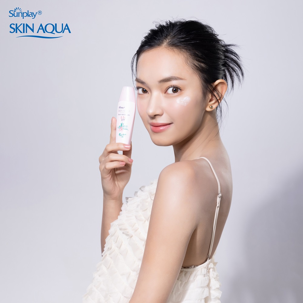 Gel Chống Nắng Dưỡng Da Trắng Mượt SUNPLAY Skin Aqua Silky White Gel SPF 50+, PA++++ 30g