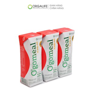 Lốc 3 hộp Ogomeal Vị Đậu Đỏ 250ml/hộp (6 hộp) - Bữa ăn thay thế, hỗ trợ giảm cân, bổ sung đủ vitamin và khoáng chất
