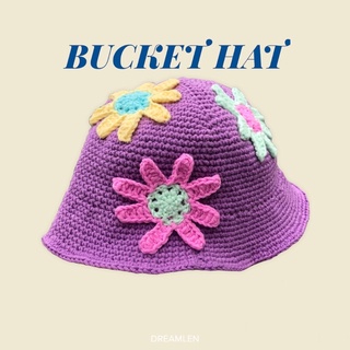 𝙁𝙡𝙤𝙬𝙚𝙧 𝙗𝙪𝙘𝙠𝙚𝙩 𝙝𝙖𝙩- nón len crochet 100% handmade