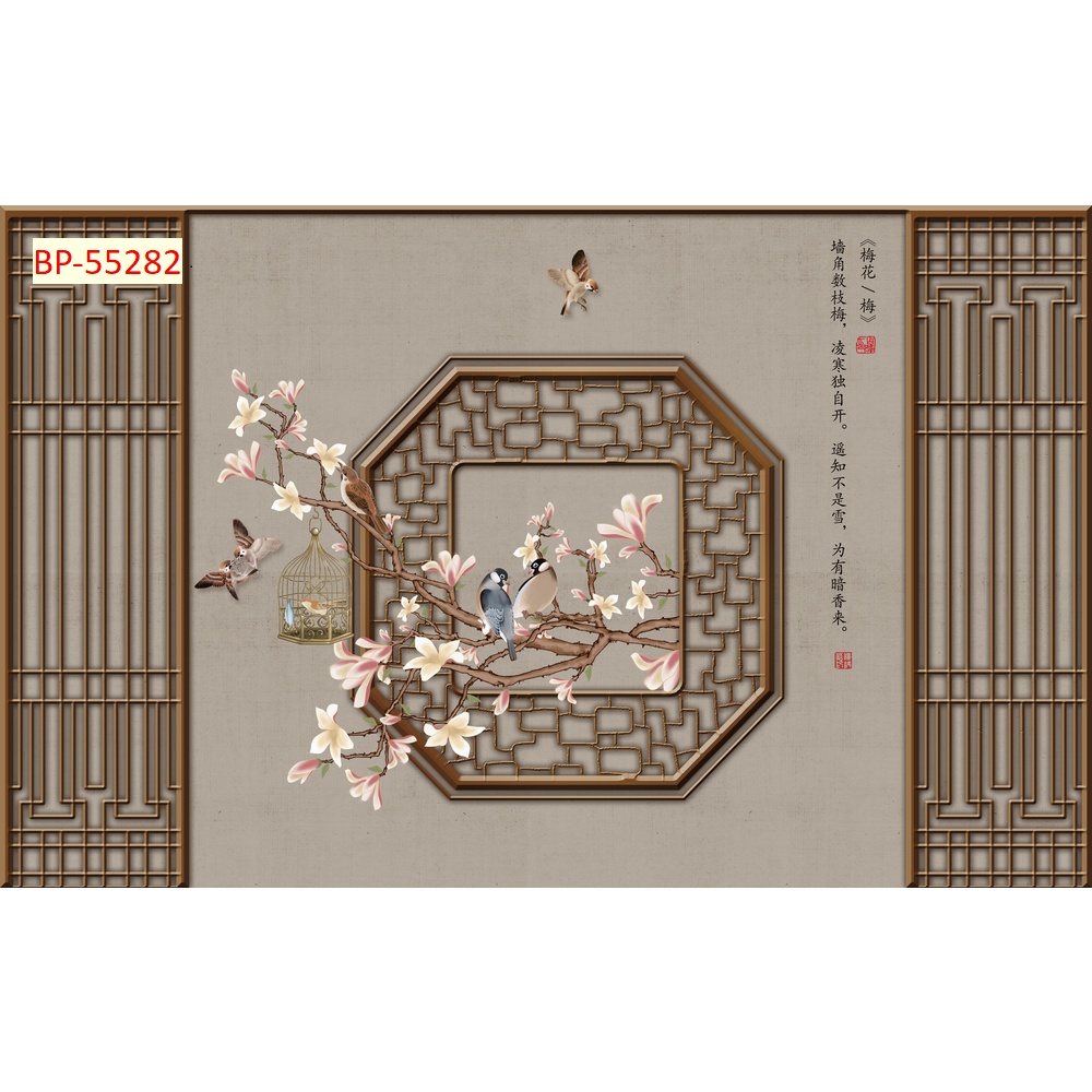 Phông Nền Livestream Chụp Ảnh Tường Phào Chỉ 3D 5D Phông Nền Livestream