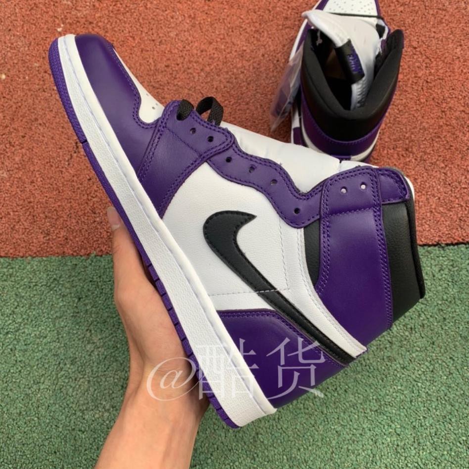 ⚡ [Đỉnh Cao] Giày Bóng Rổ Air Jordan 1 Court Phối Màu Tím Trắng Thời Trang Cho Nam TỐT . . 🎁 .. new 👟 . . | BigBuy360 - bigbuy360.vn
