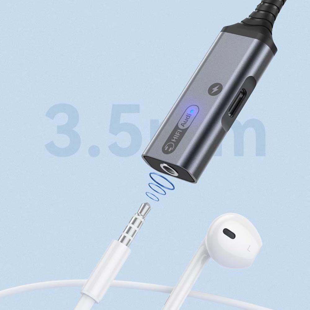 Dây Cáp Âm Thanh Chuyển Đổi Loại C Sang 3.5mm 2 Trong 1 3.5mm 60W PD 3.0