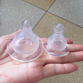 Núm ty xoắn cổ hẹp và cổ rộng thay cho bình sữa