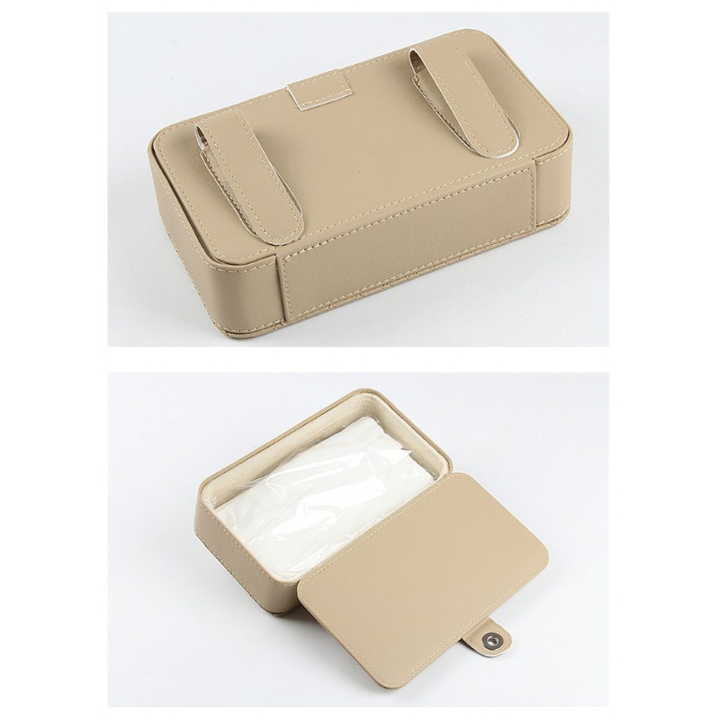 Giá Đỡ Khăn Giấy Gắn Tấm Che Nắng Xe Hơi Cỡ Lớn Có Dây Đeo Tiện Dụng