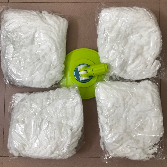 COMBO 4 BÔNG CHỔI LAU NHÀ 360º VÀ 1 BÀN CHỔI LOẠI SỊN