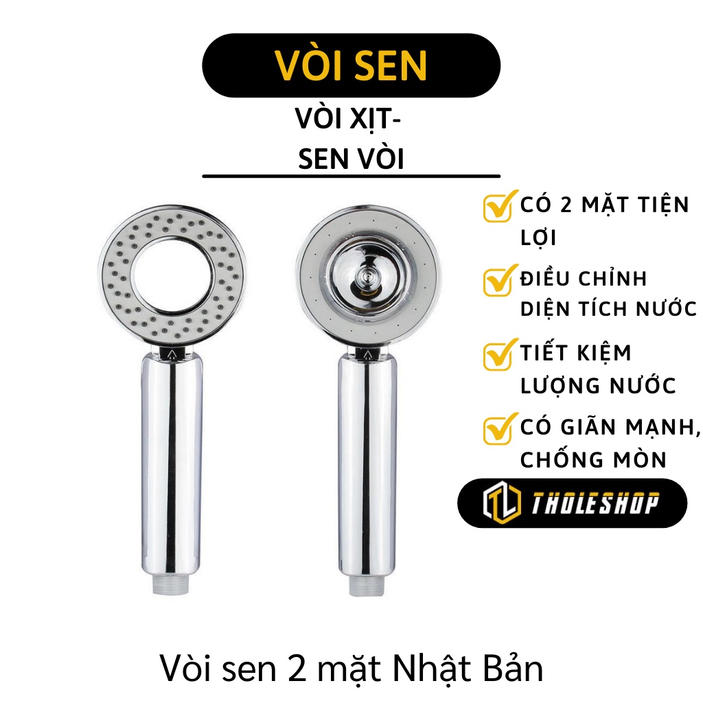 Vòi Hoa Sen - Vòi Sen Tắm Tăng Áp 2 Mặt Nhật Bản Có Hốc Chứa Sữa Tắm Massge Cơ Thể 8360