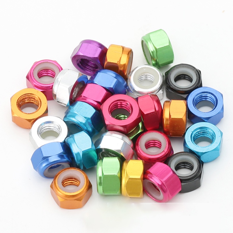 1 Đai Ốc Khóa Lục Giác Bằng Hợp Kim Nhôm Lục Giác M2 M3 M4 M5 Màu Xanh Dương / Xanh Dương / Đỏ / Xám / Đen / Bạc / Xanh Dương / Xanh Dương /