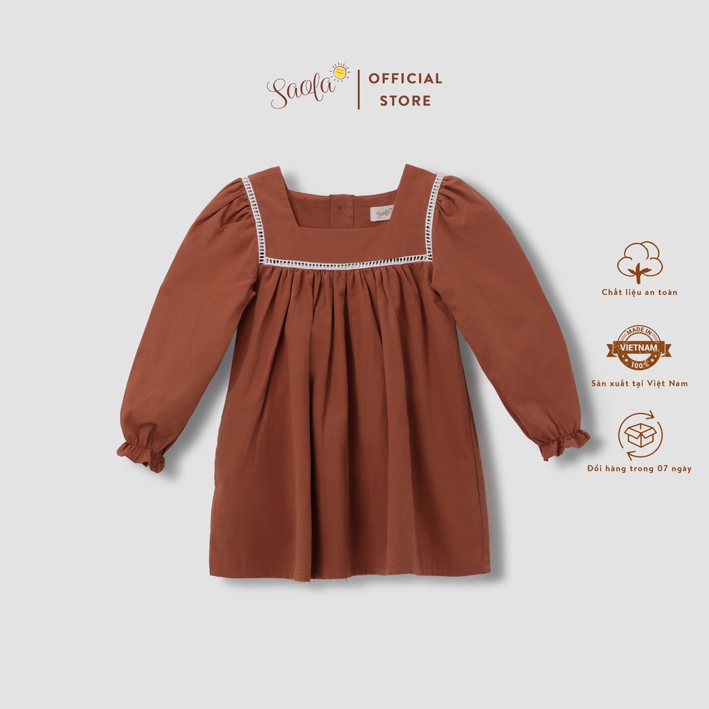 Váy Bé Gái Tay Dài Tiểu Thư Xinh Đẹp - DRC021 - SAOLA KIDS CLOTHING