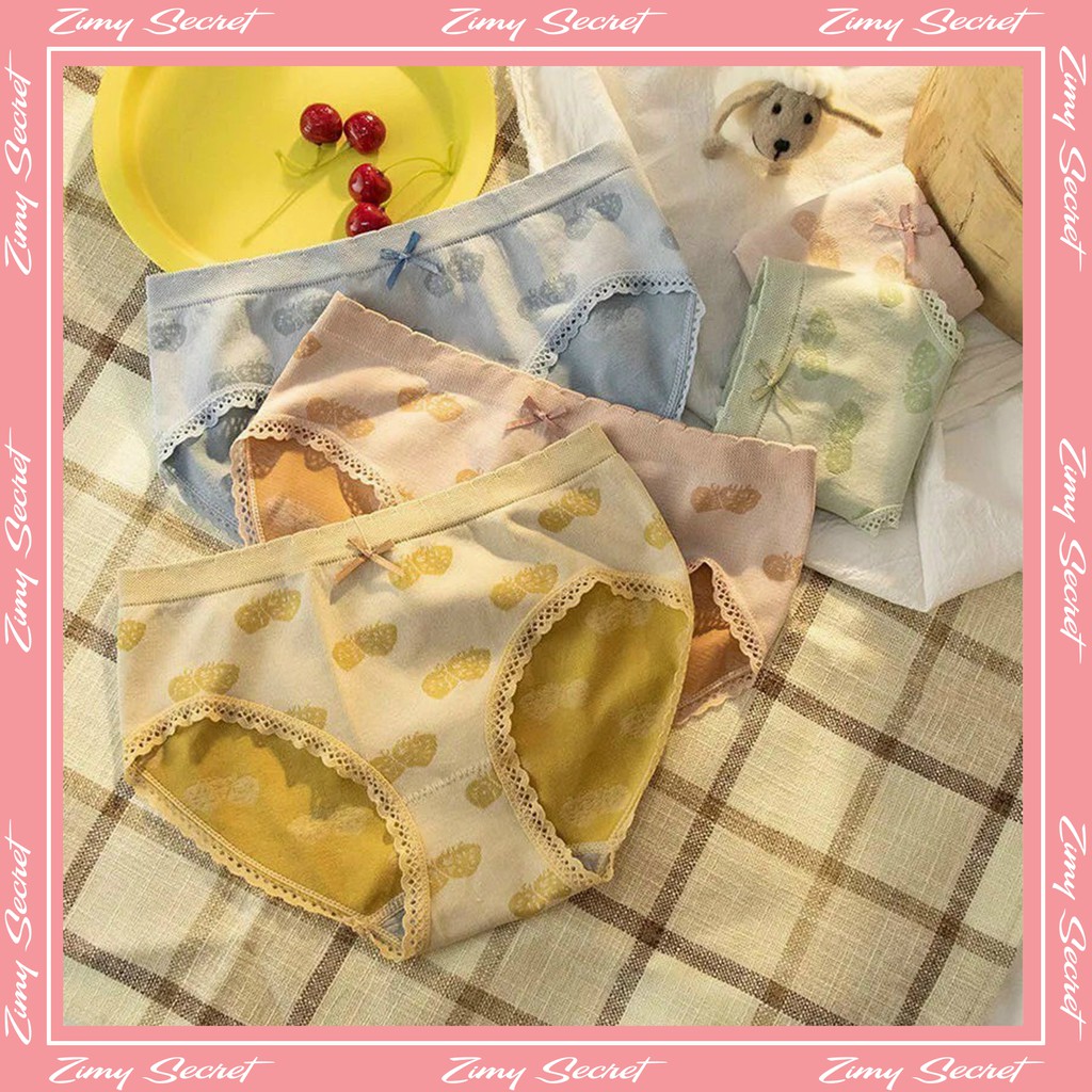Quần Lót Nữ Họa Tiết Cherry Chất Liệu Cotton Cao Cấp.