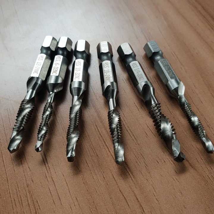 Bộ 6 mũi Khoan taro hss  tạo ren cao cấp