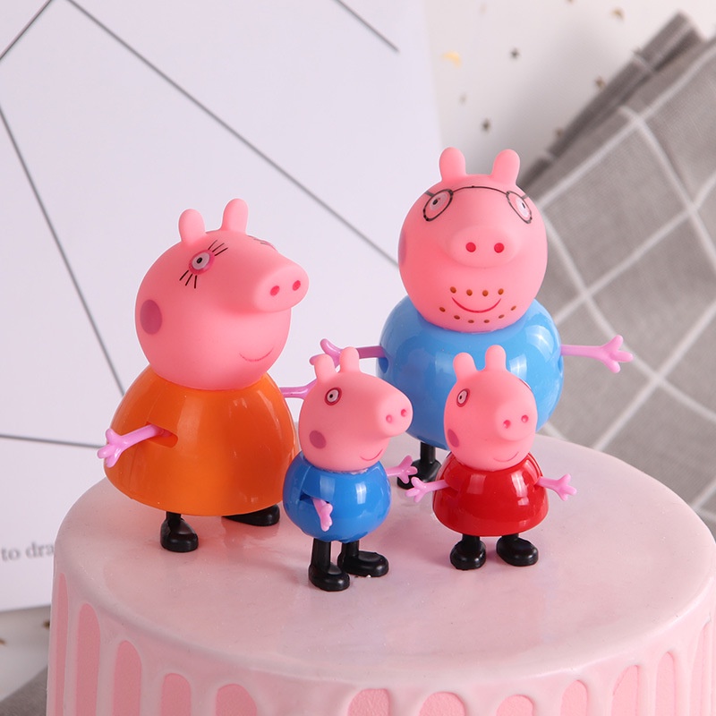 Gia đình heo Peppa trang trí bánh kem, bánh sinh nhật