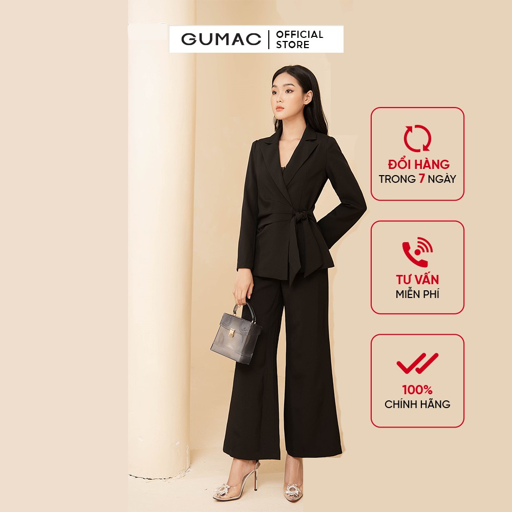 [Mã WABRGU72 giảm 10% tối đa 50k đơn 250k] Áo vest thắt đai GUMAC AA11253 | BigBuy360 - bigbuy360.vn