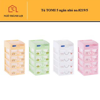 Tủ nhựa mini Duy Tân Tomi nhỏ 15 x 19 x 19 cm 3 ngăn (3 tầng 219/3) / 15.5 x 19 x25 cm 4 ngăn (4 tầng 219/4) / 15.5 x 19