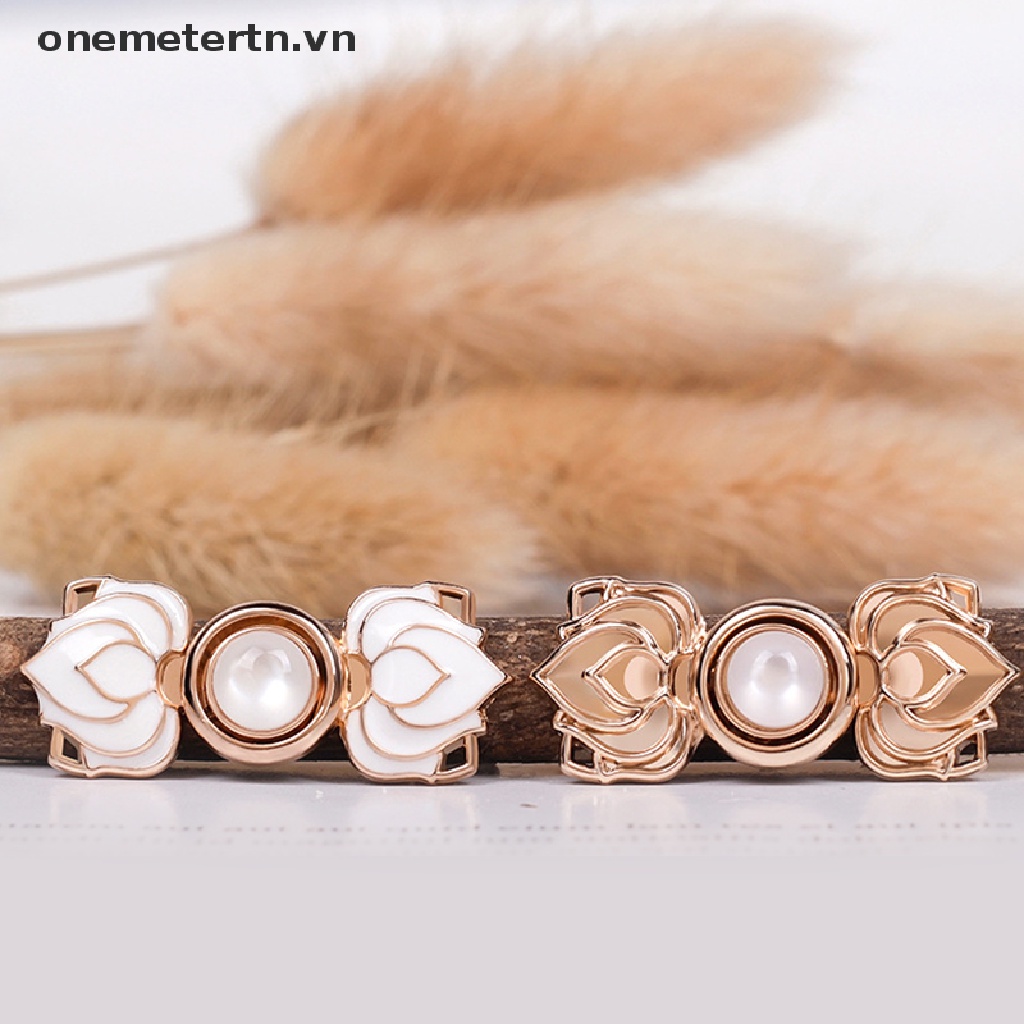 Onemetertn 1 Cặp Nút Áo Cardigan Sweater Bằng Kim Loại Phong Cách Cổ Điển
