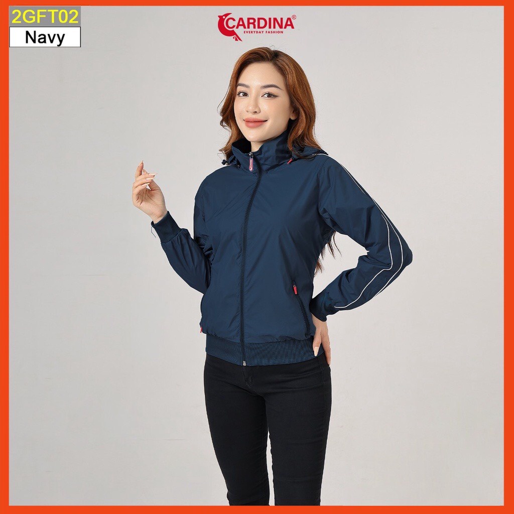 Áo gió nữ CARDINA  áo khoác thể thao 2 lớp lót lưới cao cấp siêu nhẹ cản gió giữ nhiệt cản bụi chống nước trẻ trung  2GF