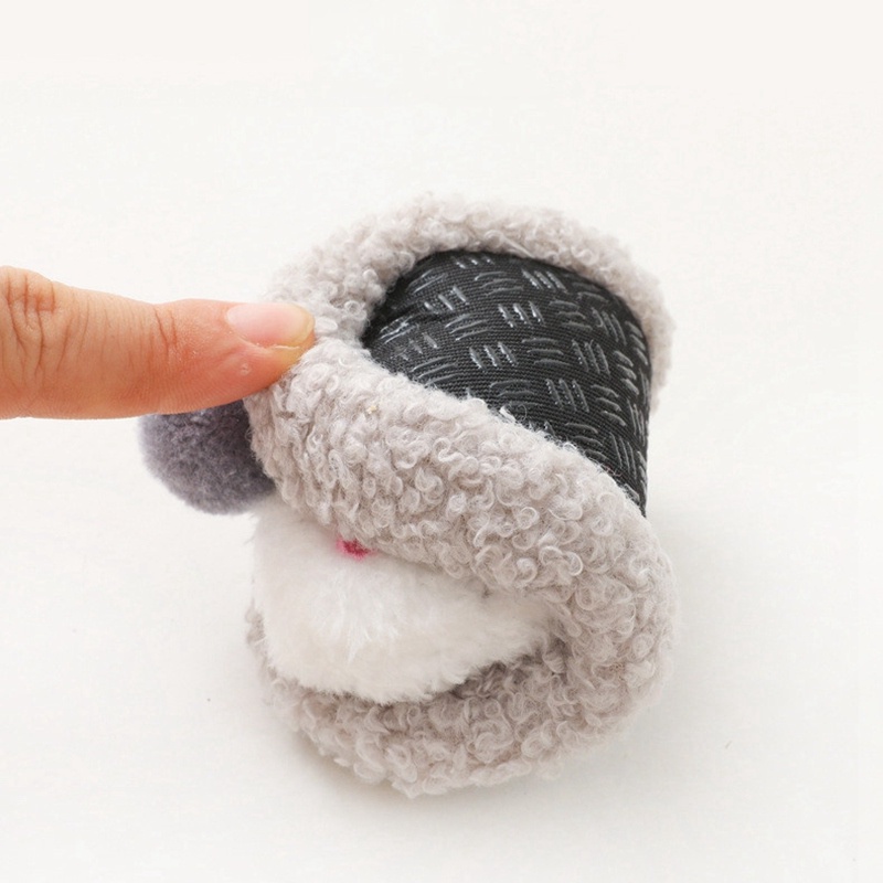 Giày Bông Mềm Chống Trượt Hình Gấu Dễ Thương Cho Bé Trai Và Gái 1-2 Tuổi